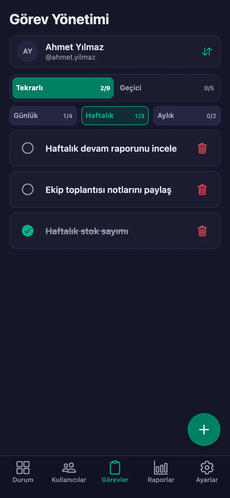 Bu görüntüler uygulamanın kendisinden alınmıştır.