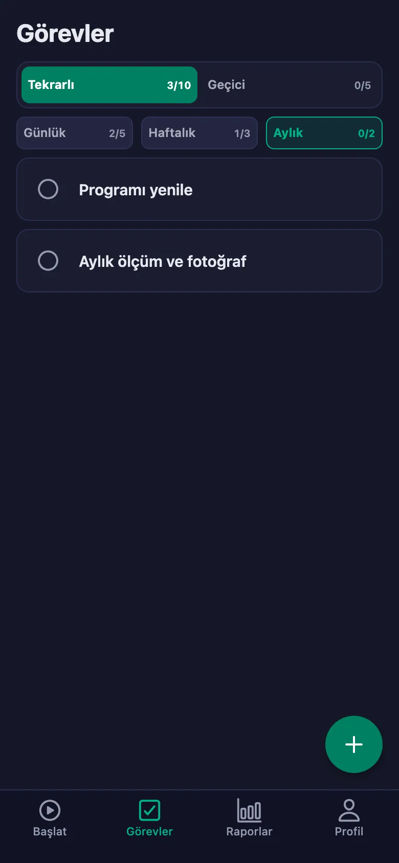 Günlük maddeler her gün yeniden açılıyor.