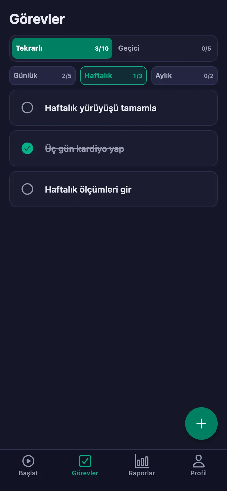Günlük maddeler her gün yeniden açılıyor.