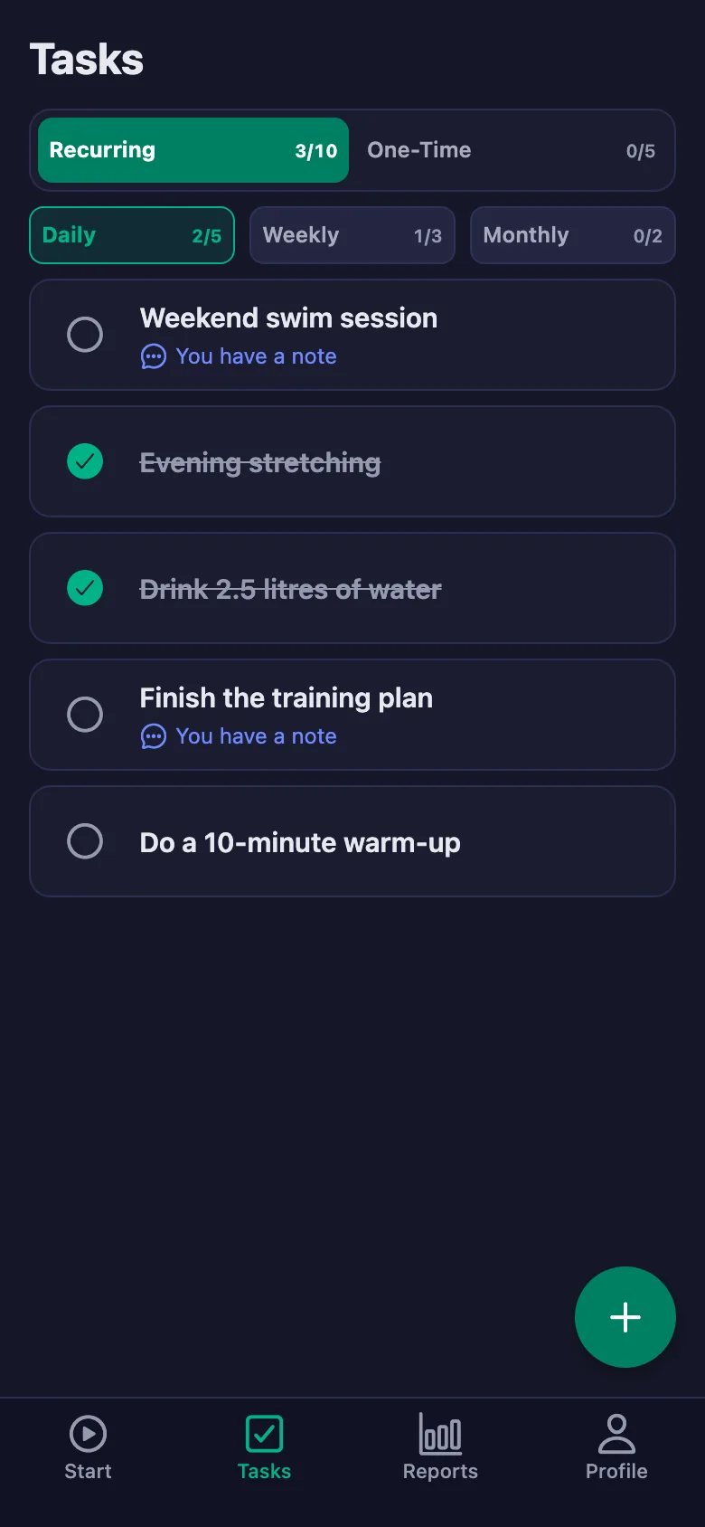 If you still have an item undone, a notification lands on your phone.