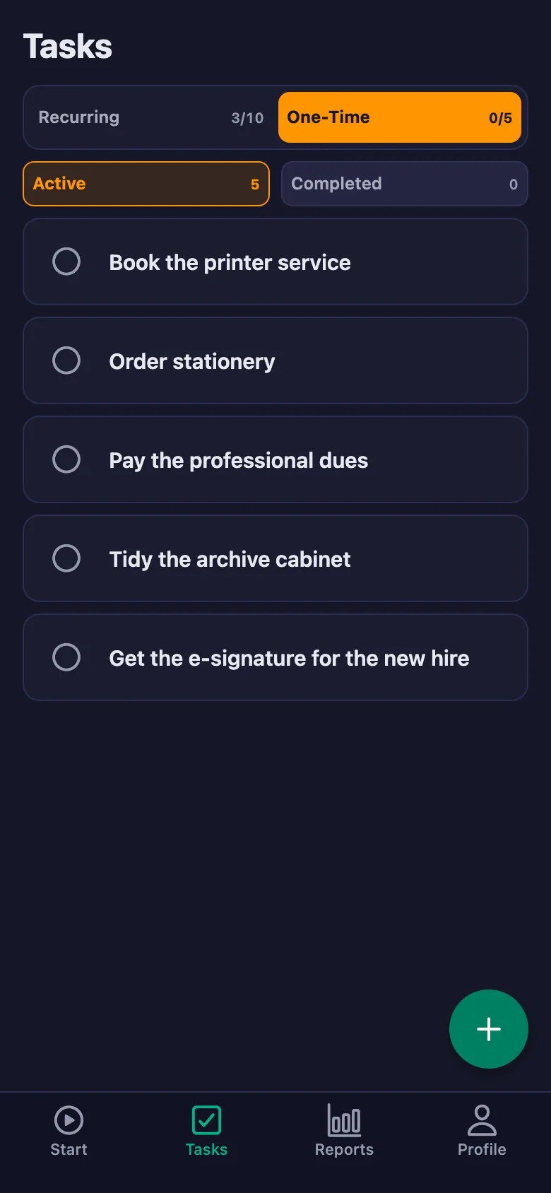 Daily jobs open up again every day.