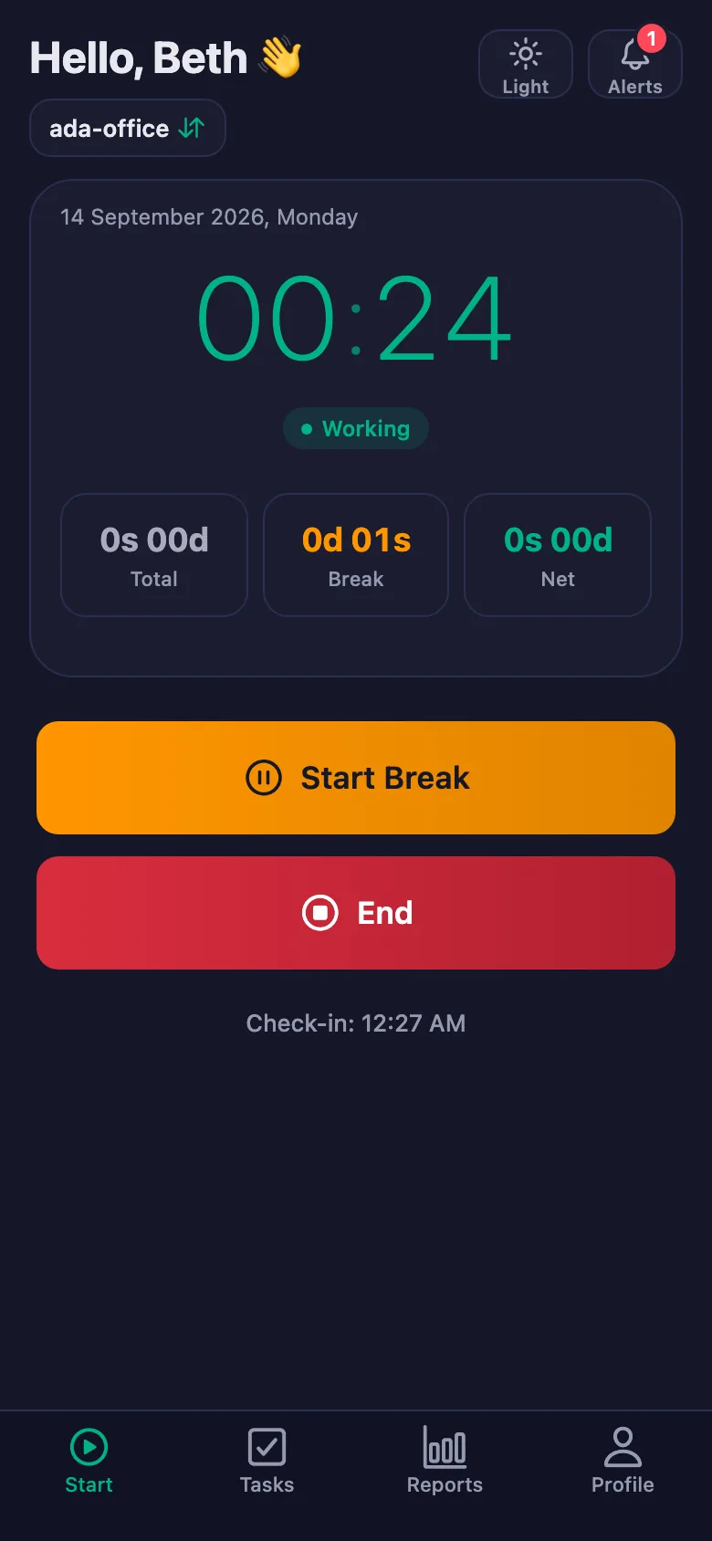 If you have a job waiting, a notification lands on your phone.