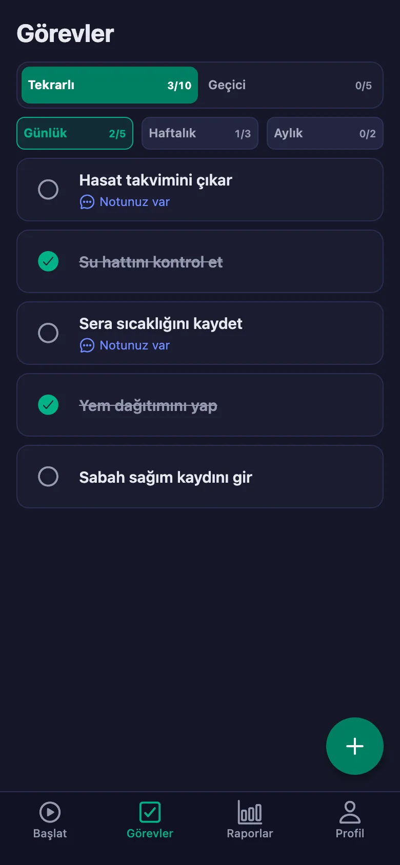 Bekleyen kaydınız varsa telefonunuza bildirim düşüyor.