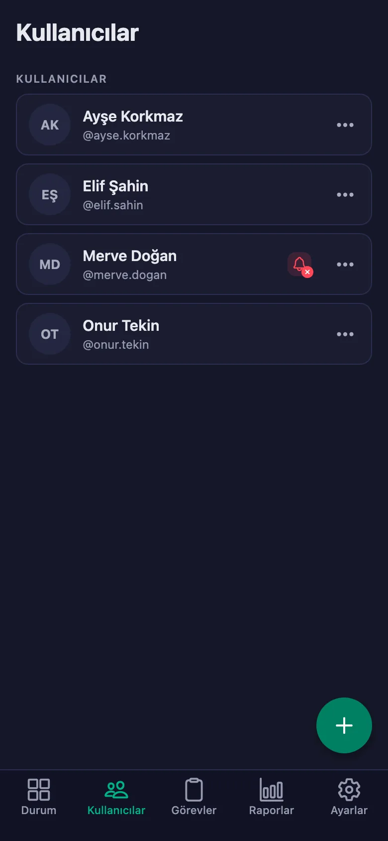 Hatırlatmanın ulaşması bildirim iznine bağlı; vermeyeni listede görüyorsunuz.