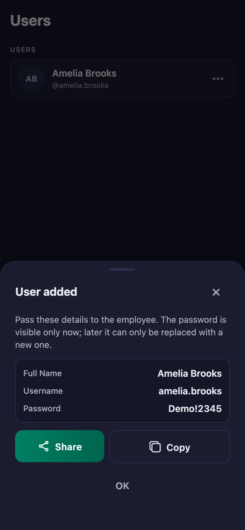 You give each client a username and password; they can sign in right away.