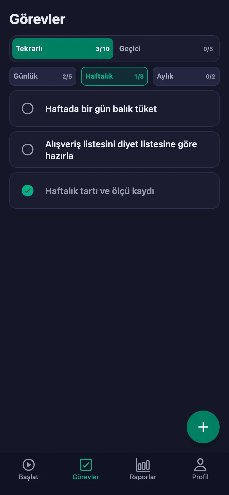 Günlük maddeler her gün yeniden açılıyor.