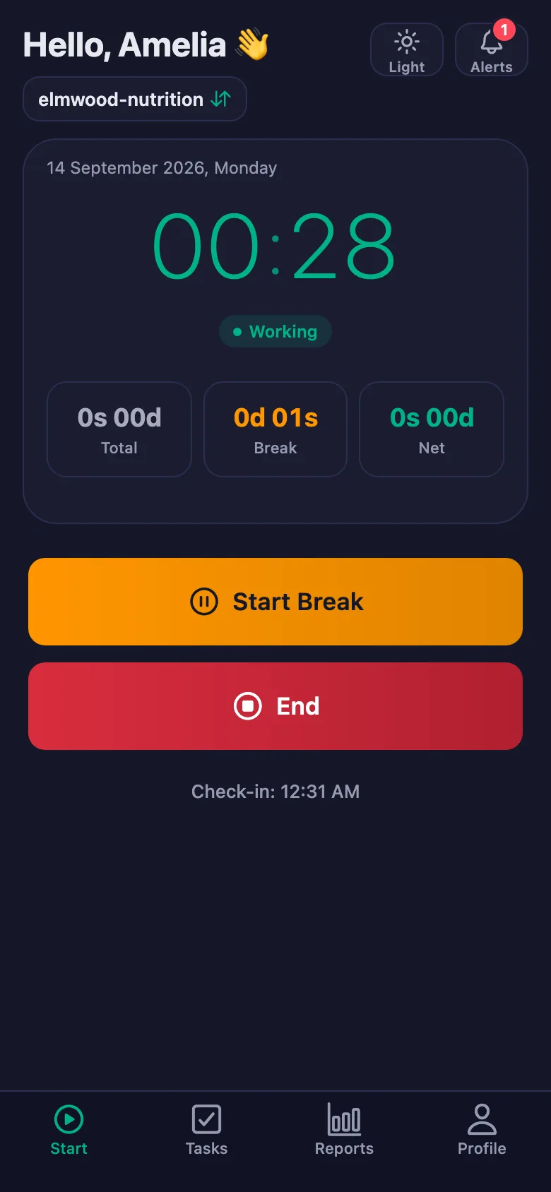 If you still have unticked items, a notification lands on your phone.