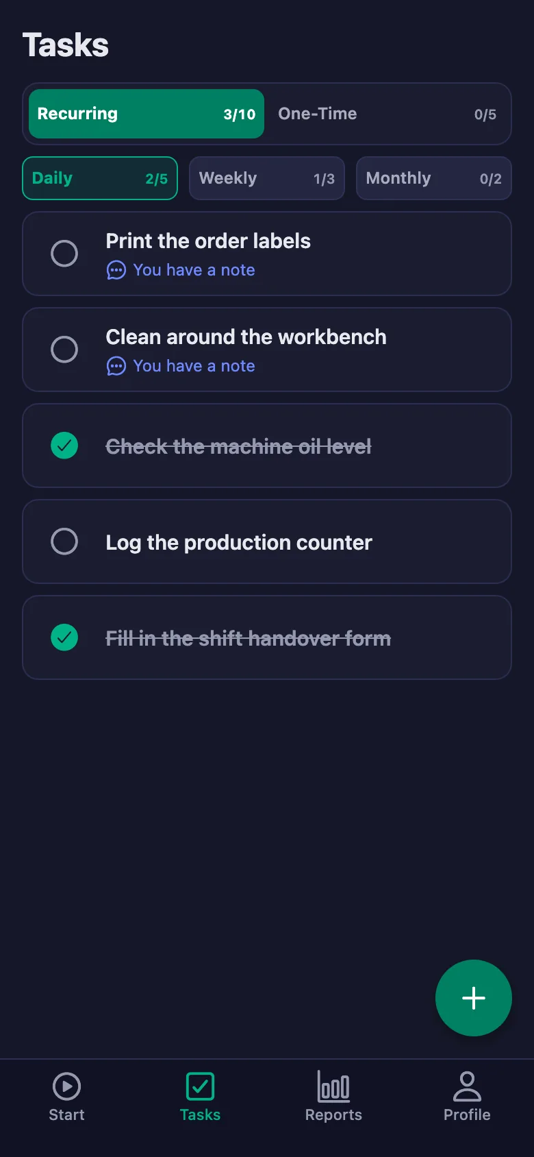 If you have tasks waiting, a notification lands on your phone.