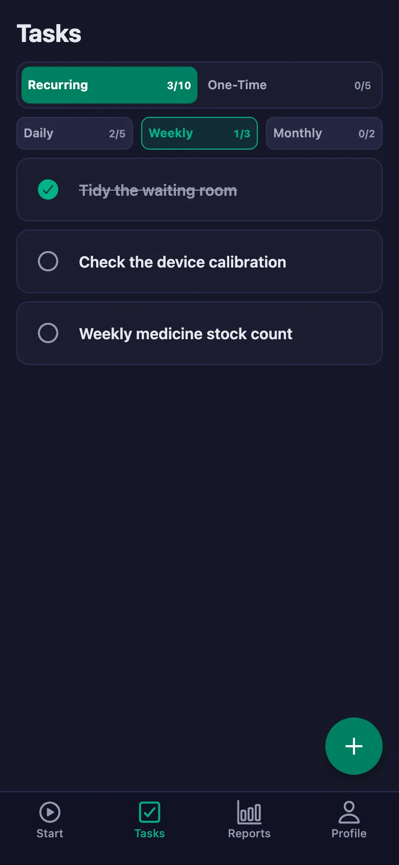 Daily checks open up again every day.