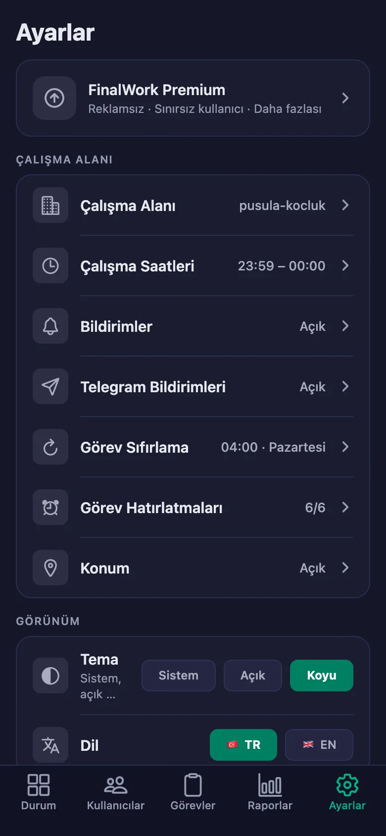 Günlük adımların sıfırlanma saatini ve haftalık, aylık günlerini siz seçiyorsunuz.