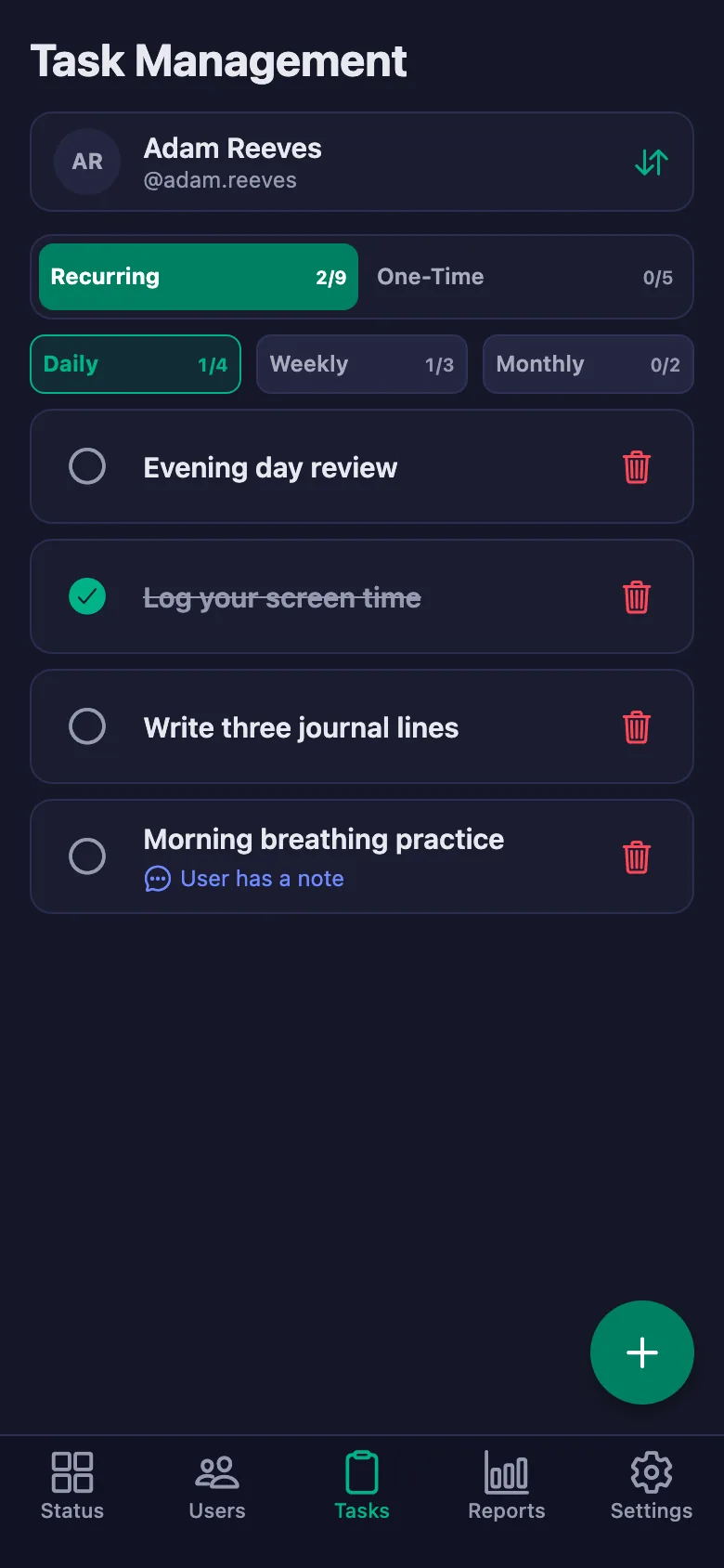 You add the steps you agreed one by one, and see your client's note in the same place.