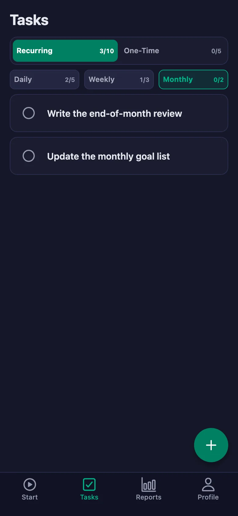 Daily steps open up again every day.