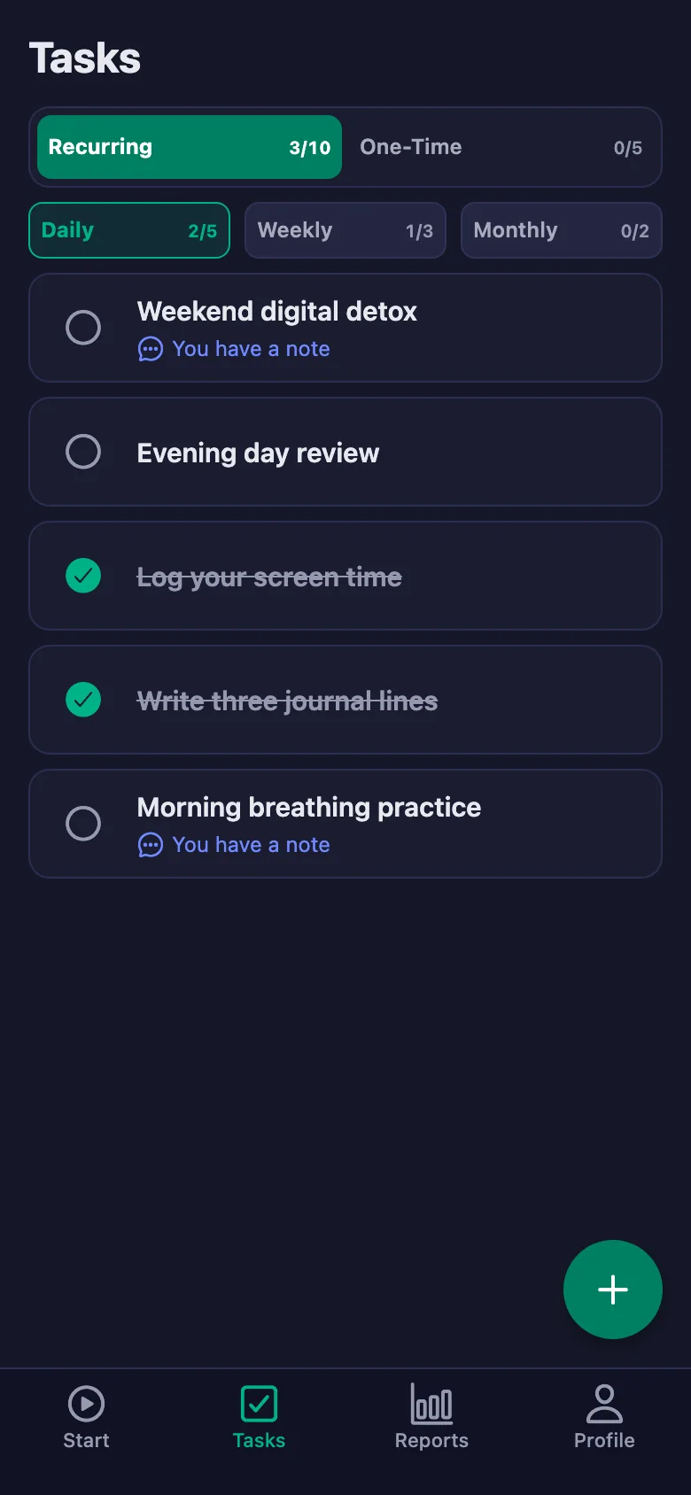 If you still have a step undone, a notification lands on your phone.