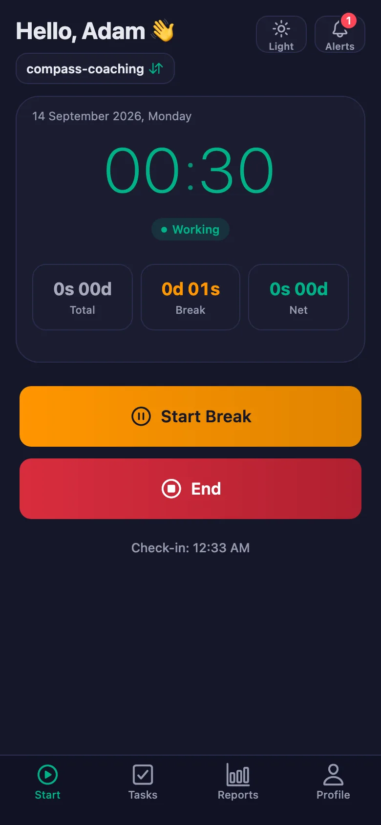 If you still have a step undone, a notification lands on your phone.