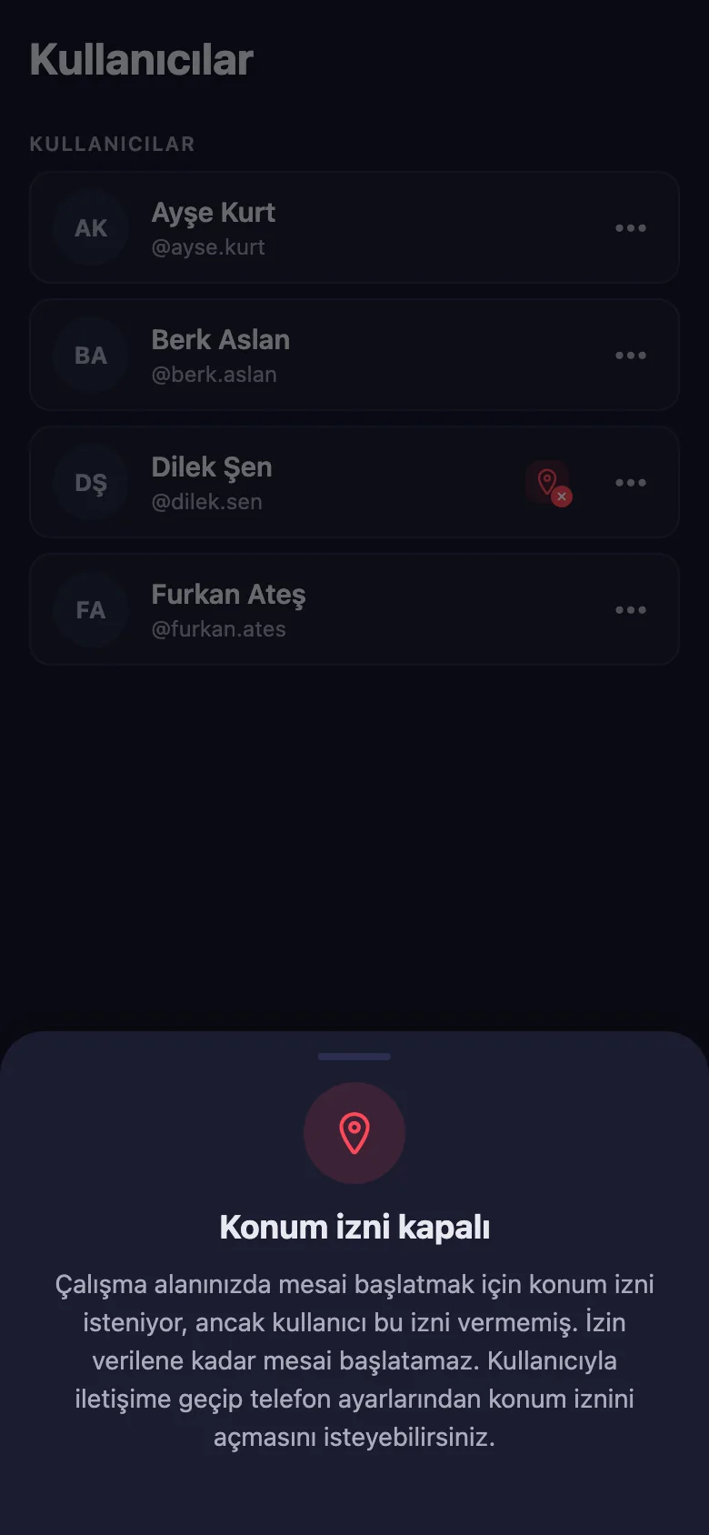 Sayaç yalnız dernek merkezinde başlasın; izin vermeyeni listede görüyorsunuz.
