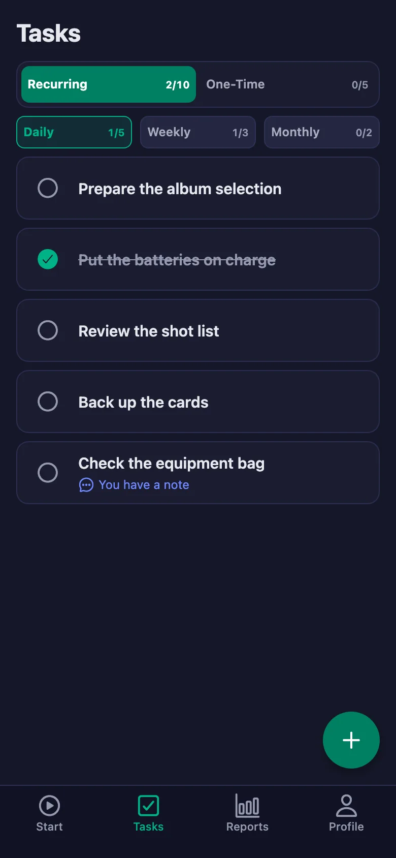 Daily checks open up again every day.