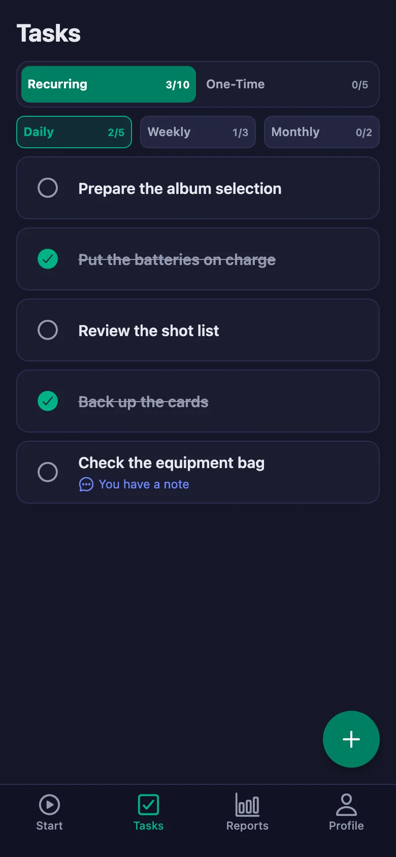 Daily checks open up again every day.