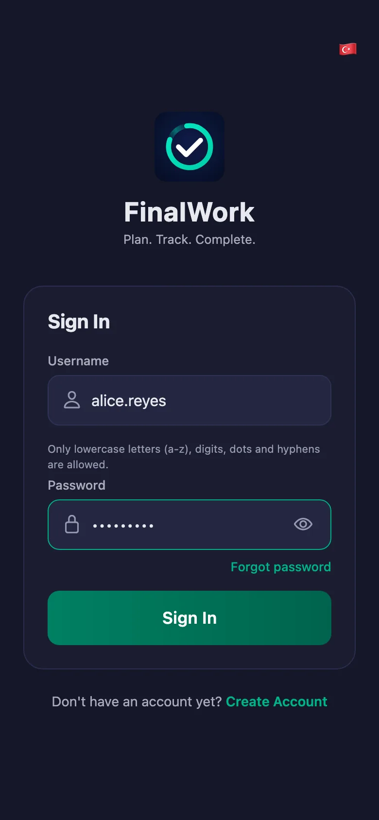 The username and password the owner gave you is all you need.