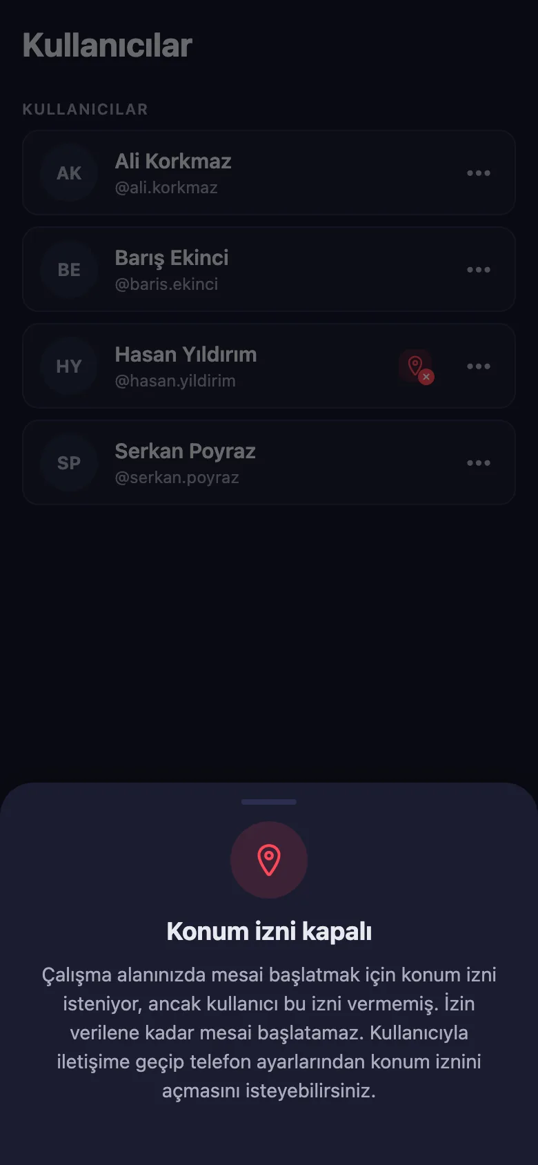 Mesai yalnız şantiyede başlasın; izin vermeyeni listede görüyorsunuz.