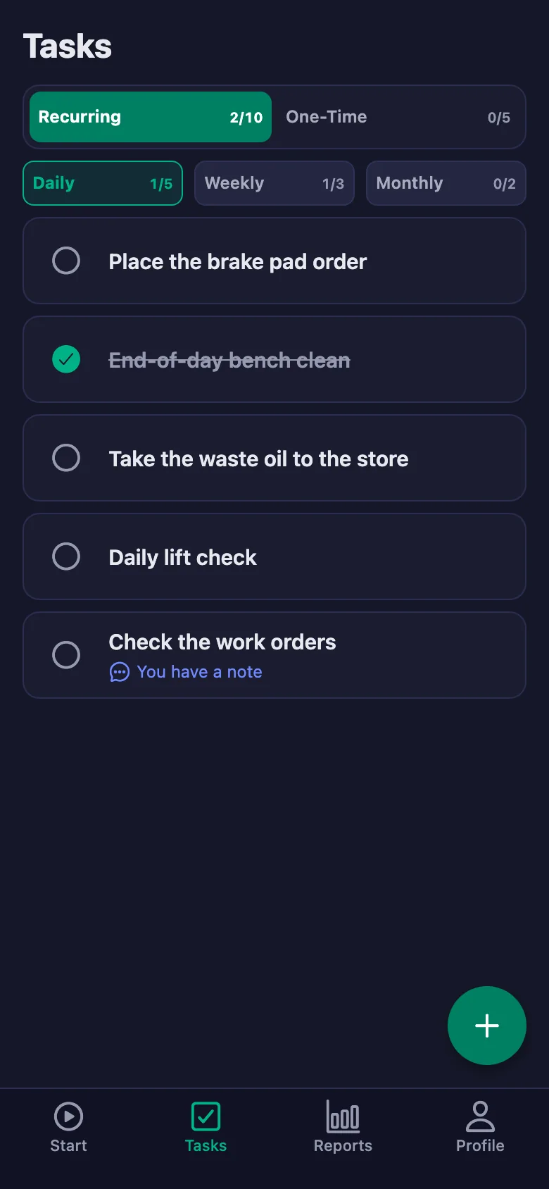 Daily checks open up again every day.